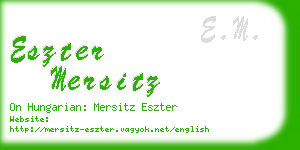 eszter mersitz business card